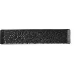 Półmisek prostokątny 468 mm Crust czarna porcelana matowa