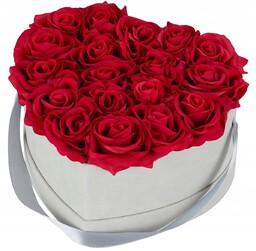 Flower box pudełko z różami czerwone róże pudełku