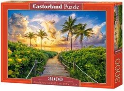 Castorland PUZZLE 3000 COLORFUL SUNRISE IN MIAMI, USA