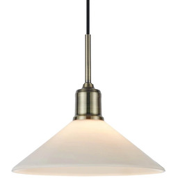 Markslöjd - Vela Lampa Wisząca Antique Brass/Shiny White