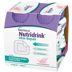 Nutridrink Skin Repair truskawka, 4x200ml (dawniej Cubitan)