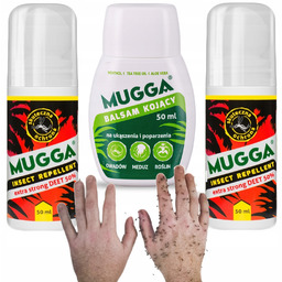 Mugga Deet 50% Roll-onna komary kleszcze Zestaw 2x