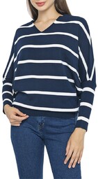 Sweter damski Giorgio di Mare granatowy w paski