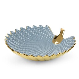 Eurofirany Patera ceramiczna 33x33x8 Hiral 3 niebieska złota