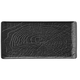 Talerz prostokątny 295x148 mm Crust czarna porcelana matowa