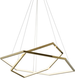 LED ring - Hexagon double gold - żyrandol