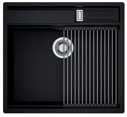 GLOBALO Zlewozmywak granitowy SILVANO 60.1 BLACK/IX