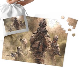 Puzzle - Wojsko Czołgi Militaria Wzory Dla Chłopca