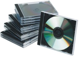 Q-Connect, Pudełka na płyty CD/DVD, standard, przezroczyste, 10