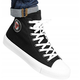 Guess Czarne Trampki Męskie Wysokie z Białą Podeszwą