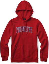 bluza męska PRIMITIVE COLLEGIATE ARCH OUTLINE HOOD Red
