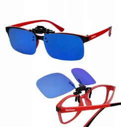 LUSTRZANKi NAKŁADKA PRZECIWSŁONECZNA na okulary uchylna z polaryzacją