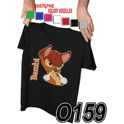 Koszulka Dziecięca Z Nadrukiem Bambi Jelonek Bajki -