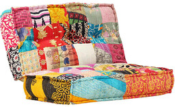 Elior Kwadratowa piankowa sofa Gina - patchwork