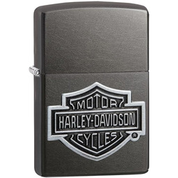 Zippo Unisex HD LOGO wiatroodporna zapalniczka szara, regularna