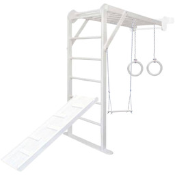 Mapiszon Drabinka gimnastyczna biała MINI PLUS zjeżdżalnia kółka