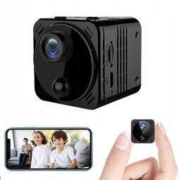 Mini Kamera Bezprzewodowa Mini Wewnętrzna Kamera Monitorująca Czarny