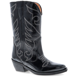 Modne lakierowane kowbojki - TYMOTEO 2167 CZARNE