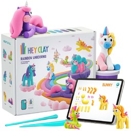 Hey Clay Tęczowe jednorożce Masa plastyczna do zabawy