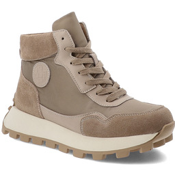 Filippo Beżowe Botki Ocieplane Obuwie Damskie