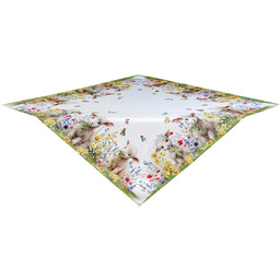 Nakładka wielkanocna zielona w baranki na wiosennej łące