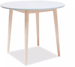 Stół okrągły Larson 90 cm nogi dębowe nowoczesny