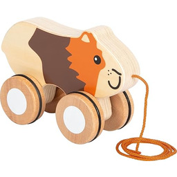 Small foot drewniana zabawka do ciągnięcia świnki morskiej,