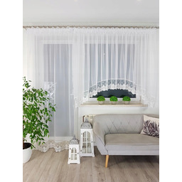 Okno Balkonowe Firanka Gotowa Haft Do Salonu Sypialni