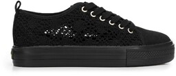 Damskie sneakersy ażurowe czarne