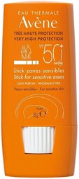 Avene Solaire Haute Protection Stick Strefy Wrażliwe Spf50+