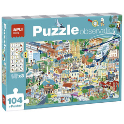 Apli kids, puzzle, Miasto, obserwacyjne, 104 el.