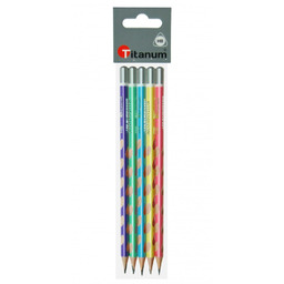 Ołówki ergonomiczne PASTEL HB 5 szt Titanum 457922