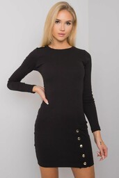 RUE PARIS Czarna sukienka ołówkowa - mini