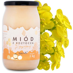 Miód rzepakowy 1 kg polski delikatny pasieka miody
