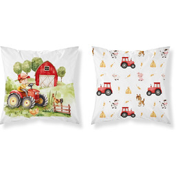 Poszewka bawełniana biała farma JDJ-140