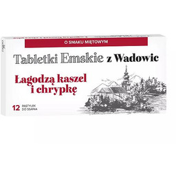 Tabletki Emskie z Wadowic Łagodzą kaszel i chrypkę,
