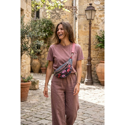 Pakamera Nerka M Pink Elephant Denim z miniportfelem