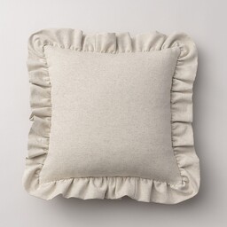 Poszewka Paula z falbaną, naturalny, splot panama, 45