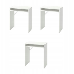 3 szt. Biurko Torald Białe 65x40 cm Kompaktowe