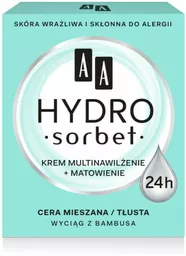 AA Hydro Sorbet Krem multinawiżenie matowienie cera mieszana i tłusta AA Hydro Sorbet Krem multinawiżenie matowienie cera mieszana i tłusta