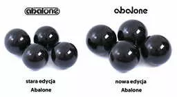 Gra logiczna Rebel Abalone Classic nowa edycja porównanie starej i nowej wersji w czarne kulki