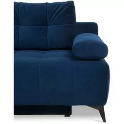 Granatowa, wygodna sofa 