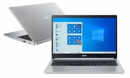 Laptop ACER Aspire 5 srebrny front i tył Laptop ACER Aspire 5 srebrny front i tył