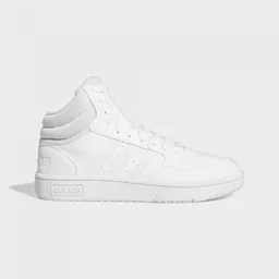 Buty Adidas Hoops damskie białe cały lewy bok Buty Adidas Hoops damskie białe cały lewy bok