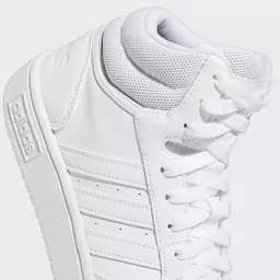 Buty Adidas Hoops damskie białe widok od góry na cholewkę