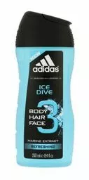 Adidas Ice Dive 3in1 żel pod prysznic 250 ml dla mężczyzn