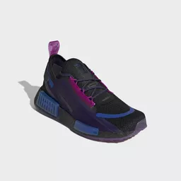 Buty Adidas NMD czarne z fioletowymi akcentami lewy bok