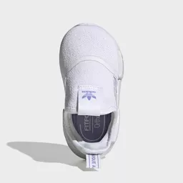 Buty Adidas NMD białe z elementami holograficznymi widok od góry