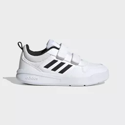 Buty Adidas Tensaur białe na rzepy cały lewy bok Buty Adidas Tensaur białe na rzepy cały lewy bok