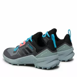 Buty Adidas Terrex Swift szaro niebieskie tył widok na cholewkę Buty Adidas Terrex Swift szaro niebieskie tył widok na cholewkę